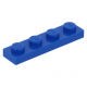 LEGO lapos elem 1x4, kék (3710)